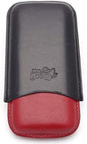Three Cigar Leather Holder (Corona) - Authentic Full Grade Buffalo Hide Leather
