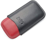Three Cigar Leather Holder (Corona) - Authentic Full Grade Buffalo Hide Leather