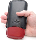 Three Cigar Leather Holder (Corona) - Authentic Full Grade Buffalo Hide Leather