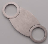 Mrs. Brog Stainless Steel Cigar Cutter With Back Protector - Round Ends - Leather Pouch - Guillotine Double Blade for a Precise Perfect Cut