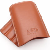 Three Cigar Leather Holder (Corona) - Authentic Full Grade Buffalo Hide Leather