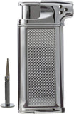Tobacco Pipe Lighter - 45 Angle Flame - With Pipe Tool - Easy One Push Light