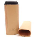 Spanish Cedar & Leather Robusto Cigar Case - Authentic Full Grade Buffalo Hide Leather