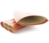 Three Cigar Leather Holder (Corona) - Authentic Full Grade Buffalo Hide Leather