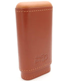 Spanish Cedar and Leather Robusto Cigar Case - Authentic Full Grade Buffalo Hide Leather