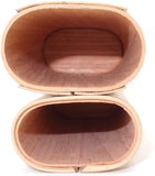 Spanish Cedar & Leather Robusto Cigar Case - Authentic Full Grade Buffalo Hide Leather
