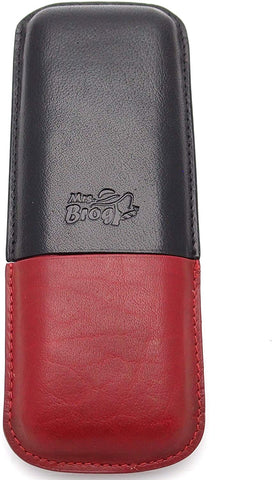 Leather Cigar Case for 3 - Authentic Full Grade Buffalo Hide Leather
