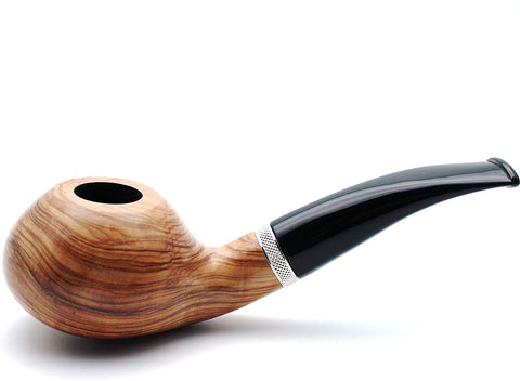 Mr. Brog Handmade Smoking Tobacco Pipe - Model No. 148 Louche Natural - Briar Wood