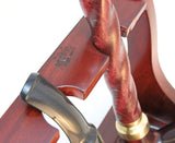 Tobacco Pipe Stand - 3 Pipe Rack - Sturdi Rose Wood