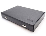 Travel Cigar Humidor Box Great Carry Along - Authentic Full Grade Leather - Black