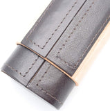 Spanish Cedar & Leather Robusto Cigar Case - Authentic Full Grade Buffalo Hide Leather