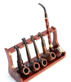 Tobacco Pipe Stand - 3 Pipe Rack - Sturdi Rose Wood