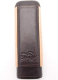 Spanish Cedar & Leather Robusto Cigar Case - Authentic Full Grade Buffalo Hide Leather