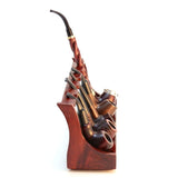 Tobacco Pipe Stand - 3 Pipe Rack - Sturdi Rose Wood