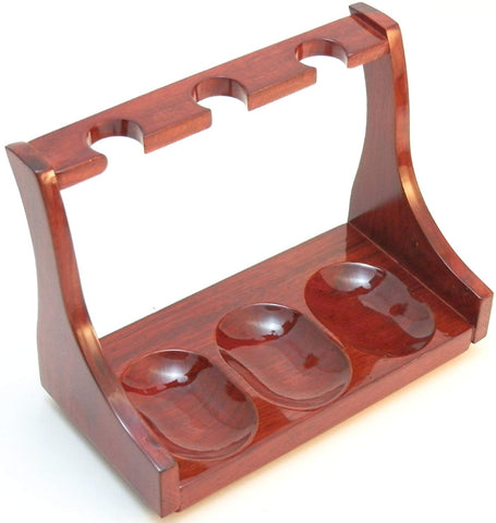 Tobacco Pipe Stand - 3 Pipe Rack - Sturdi Rose Wood