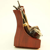 Tobacco Pipe Stand - 3 Pipe Rack - Sturdi Rose Wood