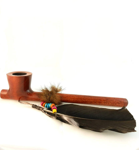 Lakota Indian Spirit Peace Pear Wood Tobacco Pipe