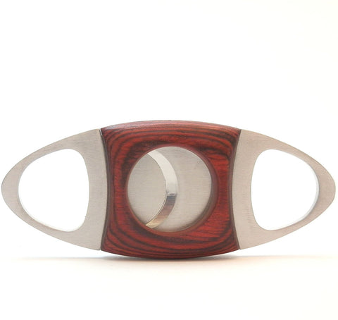 Dual Blade Guillotine Cigar Cutter - Wood & Stainless Steel (Multiple Colors) Dual Blade Guillotine Cigar Cutter - Wood & Stainless Steel (Multiple Colors)