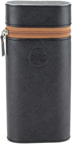 Mrs. Brog Elegant Full Grain Leather Cigar Humidor Compact Travel Case