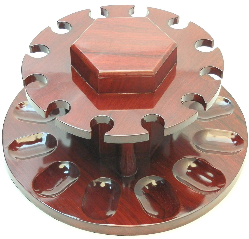 Tobacco Pipe Rack 12 Pipes With Middle Storage for Pipe Tobacco