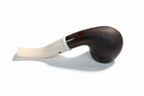 Mr. Brog Smoking Pipe - Model No. 117 Bishop Walnut Sandblast - Mediterranean Briar Wood - Hand Made Tobacco Pipe