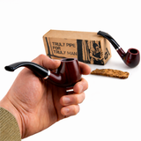 No. 382 Mahogany - Handmade Bent Pear wood Smoking Pipe
