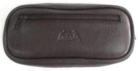 Pipe Tobacco Leather Pouch Combo - Authentic Full Grade Leather - Brown