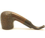 Mr. Brog Full Bent Tobacco Pipe - Model No: 39 Classic Walnut Rusticated - Pear Wood Roots - Hand Made