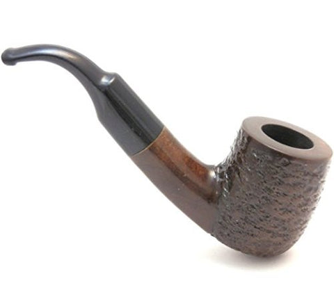 Mr. Brog Full Bent Tobacco Pipe - Model No: 39 Classic Walnut Rusticated - Pear Wood Roots - Hand Made
