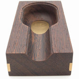 Mrs. Brog Luxurious Cigar Ash Tray - African Wenge Wood & Copper - Solid One Piece Design