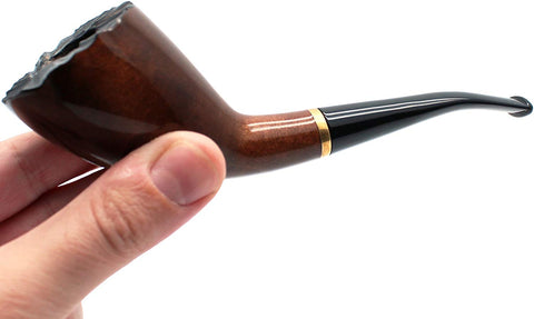 Mr. Brog Handmade Smoking Tobacco Pipe - Model No. 310 Indigo Walnut -