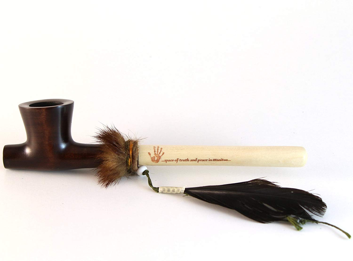 Lakota Indian Peace Pear Wood Tobacco Pipe