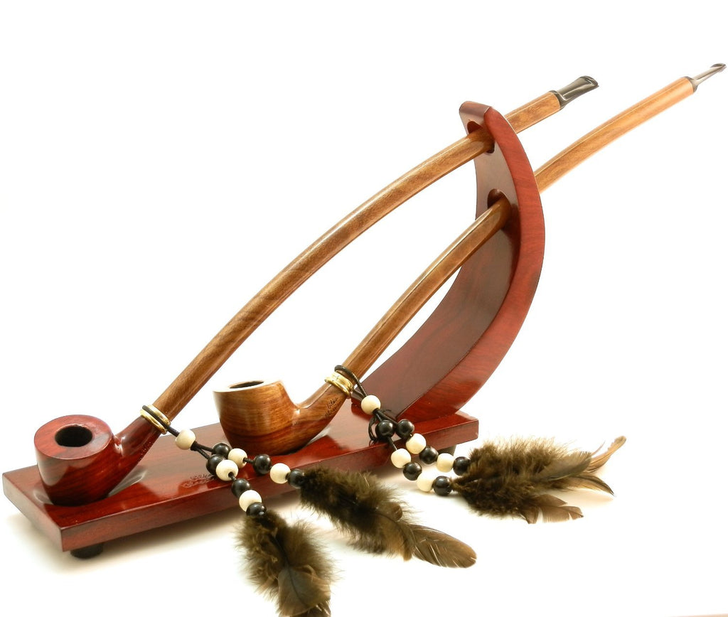 Churchwarden Tobacco Pipe Stand - Extra Long Pipes