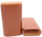 Spanish Cedar and Leather Robusto Cigar Case - Authentic Full Grade Buffalo Hide Leather