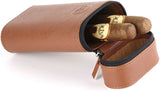 Mrs. Brog Elegant Full Grain Leather Cigar Humidor Compact Travel Case