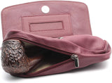 Sheep Napa Leather Tobacco Pipe Combo Pouch with Rubber Lining to Preserve Freshness