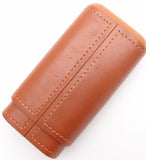 Spanish Cedar and Leather Robusto Cigar Case - Authentic Full Grade Buffalo Hide Leather