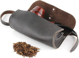 Mr. Brog Elegant Full Grain Leather Tobacco Pipe Pouch Rollup - (Small)