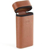 Mrs. Brog Elegant Full Grain Leather Cigar Humidor Compact Travel Case