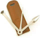 Lightweight 3-in-1 Tool with Leather Pouch - Spike Tamper Reamer - Tobacco Pipe Tool