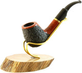 Grey Oak Tobacco Pipe Stand - Flexible Angle for all Shapes and Sizes - For Single Pipe