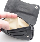 Pipe Tobacco Leather Pouch - Authentic Full Grade Leather - Black