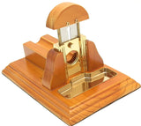 Mrs. Brog Table Top Cigar Cutter - Décor and Quality Cut in One Piece - Natural Brown