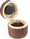 Mr. Brog Wooden Barrel Tobacco Humidor