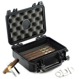 Waterproof Travel Cigar Humidor Case - Holds up to 20 Cigars - with Accessories kit (Includes Cigar Cutter & Collapsible Cigar Stand)