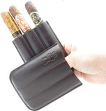 Full Grade Buffalo Hide Creased Leather Cigar Case