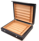 Full Grade Leather Spanish Cedar Wood Desktop Leather Cigar Humidor