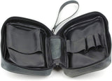 Tobacco Pipe Combo Pouch Case - Holds: Pipes, Tobacco, Cleaners, Tool Etc. - Diesel Leather - [Slate Black]