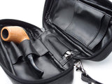 Tobacco Pipe Leather Case - 3 Pipes - Authentic Full Grade Leather