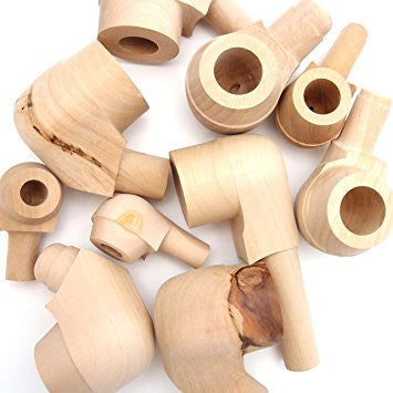 10 Un-Finished Tobacco Pipes, Damaged, Mis-Cuts and D Quality